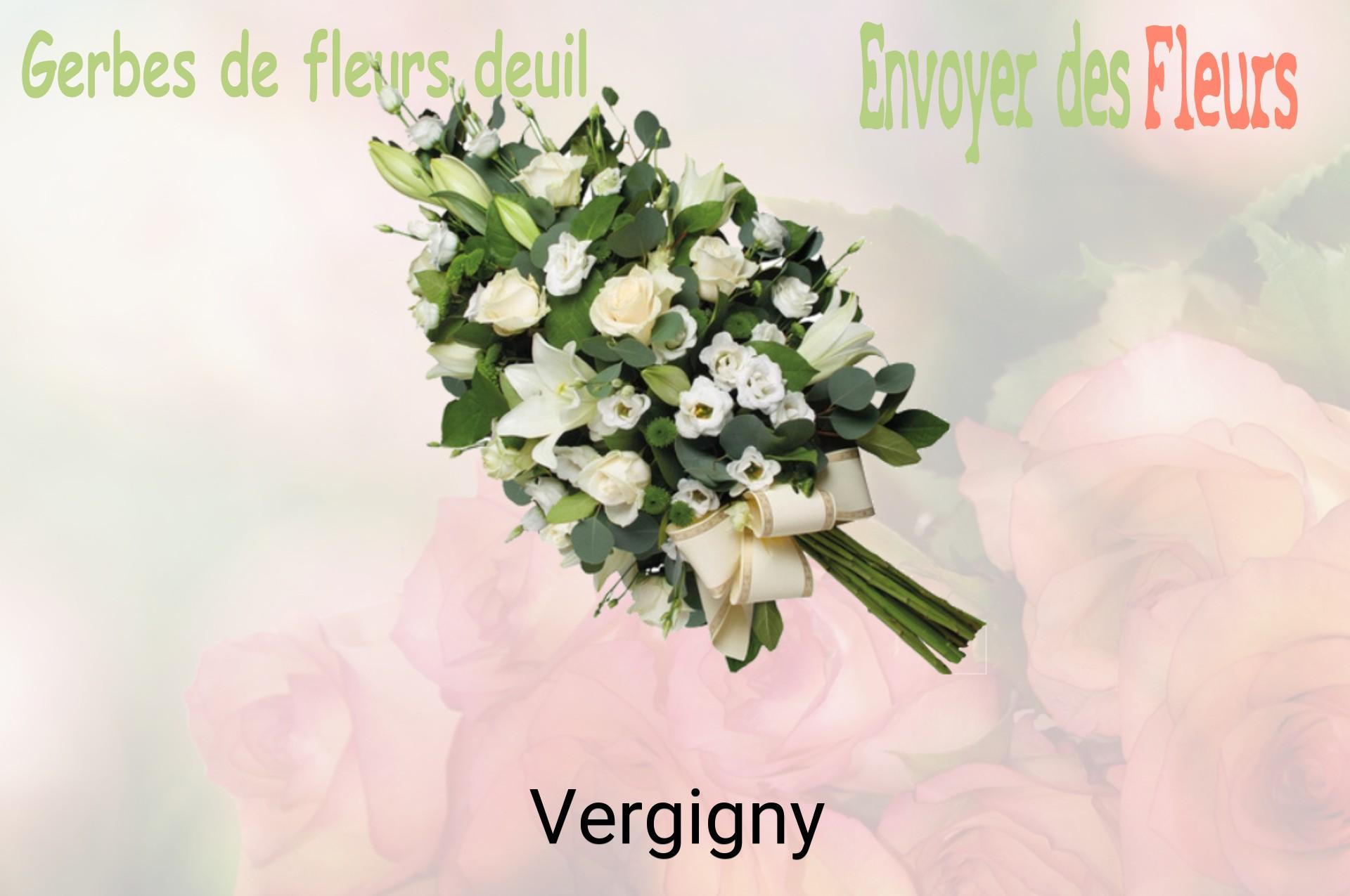 Gerbe de fleurs de deuil livrée à Vergigny